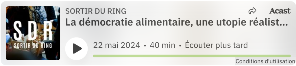 SDR démo alimentaire